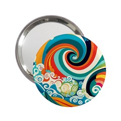 Wave Waves Ocean Sea Abstract Whimsical 2 25  Handbag Mirrors