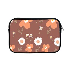 Daisy Flowers Coral White Green Brown  Apple Ipad Mini Zipper Cases by Mazipoodles