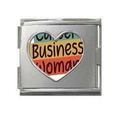 Woman T- Shirt Career Business Woman T- Shirt Mega Link Heart Italian Charm (18mm)