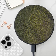 Green Grunge Background Wireless Fast Charger(black) by artworkshop