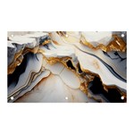 Marble Stone Abstract Gold White Color Colorful Banner and Sign 5  x 3  Front