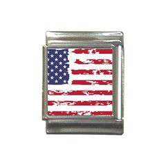 America Unite Stated Red Background Us Flags Italian Charm (13mm)