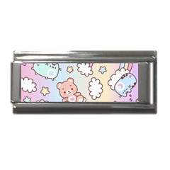 Pusheen Carebears Bears Cat Colorful Cute Pastel Pattern Superlink Italian Charm (9mm) by Sapixe