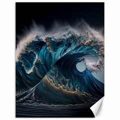 Tsunami Waves Ocean Sea Water Rough Seas 7 Canvas 12  X 16  by Ravend