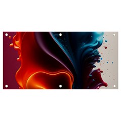 Ai Generated Swirl Splash Blaze Design Art Banner And Sign 4  X 2  by Ravend