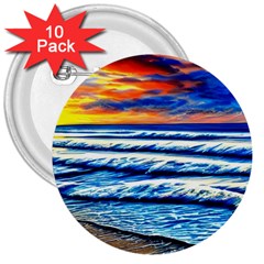 Sandy Beach Dreams 3  Buttons (10 Pack)  by GardenOfOphir