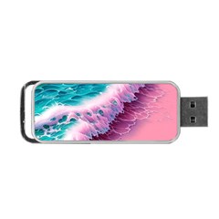 Summer Waves In Pink Ii Portable Usb Flash (one Side) by GardenOfOphir