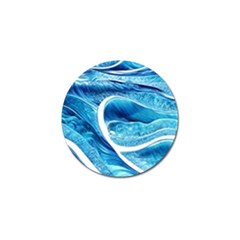 Blue Wave Golf Ball Marker by GardenOfOphir