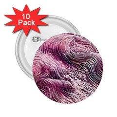 Abstract Pink Ocean Waves 2 25  Buttons (10 Pack)  by GardenOfOphir