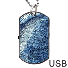 Waves Of The Ocean Dog Tag Usb Flash (two Sides) by GardenOfOphir