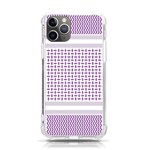 Square Purple Pattern Bead Purple Keffiyeh Purple Geometric Headdress Angle Violet Rectangle iPhone 11 Pro 5.8 Inch TPU UV Print Case Front