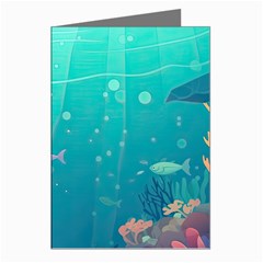 Ai Generated Ocean Sea Fish Aquatic Water Nature 3 Greeting Cards (pkg Of 8)