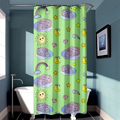 Elephant Sleeping Elephants Background Shower Curtain 36  X 72  (stall)  by Wegoenart