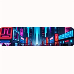 City People Cyberpunk Large Bar Mat by Jancukart