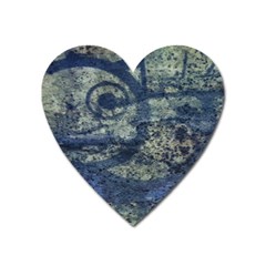 Elemental Beauty Abstract Print Heart Magnet