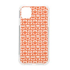 Coral And White Owl Pattern Iphone 11 Tpu Uv Print Case