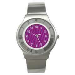 Heart Love Romantic Cute Pattern Stainless Steel Watch