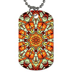 Kaleidoscope Floral Pattern Rosette Dog Tag (two Sides)