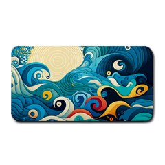 Waves Ocean Sea Abstract Whimsical (2) Medium Bar Mat by Jancukart