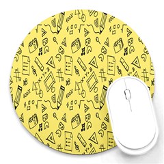 Back-to-school Round Mousepad by nateshop