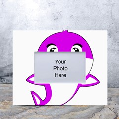 Purple Shark Fish White Tabletop Photo Frame 4 x6  by Semog4