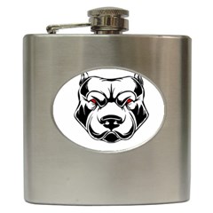 Dog Animal Mammal Bulldog Pet Hip Flask (6 Oz) by Semog4