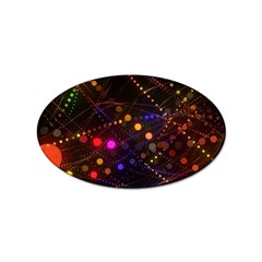 Abstract Light Star Design Laser Light Emitting Diode Sticker Oval (100 Pack)