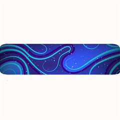 Spiral Shape Blue Abstract Large Bar Mat by Jancukart