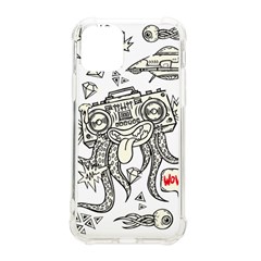 Drawing Clip Art Hand Painted Abstract Creative Space Squid Radio Iphone 11 Pro 5 8 Inch Tpu Uv Print Case