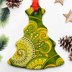 Doodles Patterns Ornament Vector Flowers Green Ornament (christmas Tree)  by Salman4z