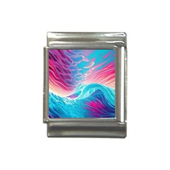 Tsunami Waves Ocean Sea Nautical Nature Water 6 Italian Charm (13mm)