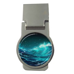 Tsunami Waves Ocean Sea Nautical Nature Water 7 Money Clips (round) 