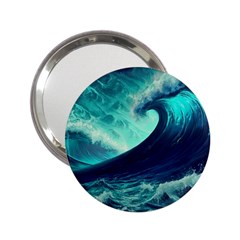 Waves Ocean Sea Tsunami Nautical 2 25  Handbag Mirrors