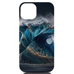 Tsunami Waves Ocean Sea Water Rough Seas Nature Iphone 14 Black Uv Print Case