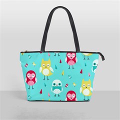 Owls Owl Bird Cute Animal Art Vector  Pattern Colorful Classic Shoulder Handbag by Salman4z