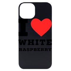 I Love White Raspberry Iphone 14 Black Uv Print Case