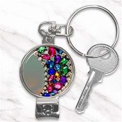 Colorful Diamonds Nail Clippers Key Chain by Sparkle