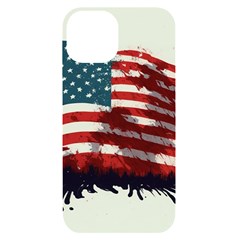 Patriotic Usa United States Flag Old Glory Iphone 14 Black Uv Print Case