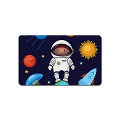 Boy-spaceman-space-rocket-ufo-planets-stars Magnet (name Card) by Salman4z