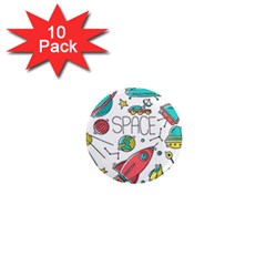 Space-cosmos-seamless-pattern-seamless-pattern-doodle-style 1  Mini Magnet (10 Pack)  by Salman4z