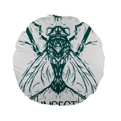 Green Insect Bee Illustration Standard 15  Premium Flano Round Cushions by pakminggu