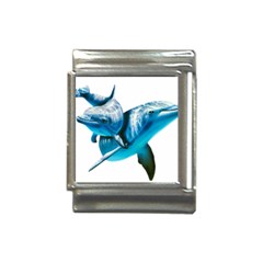 Two Dolphins Art Atlantic Dolphin Painting Animal Marine Mammal Italian Charm (13mm) by pakminggu