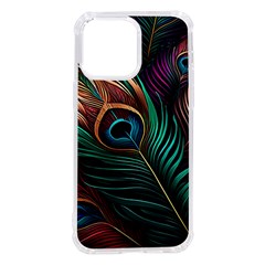 Peacock Feathers Nature Feather Pattern Iphone 14 Pro Max Tpu Uv Print Case