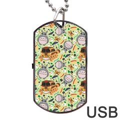 My Neighbor Totoro Pattern Dog Tag Usb Flash (two Sides) by Mog4mog4