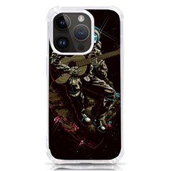 Astronaut Playing Guitar Parody Iphone 14 Pro Tpu Uv Print Case by Bakwanart