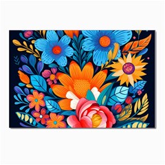 Flowers Bloom Spring Colorful Artwork Decoration Postcards 5  X 7  (pkg Of 10) by 99art