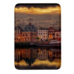 Old Port Of Maasslui Netherlands Rectangular Glass Fridge Magnet (4 Pack) by 99art