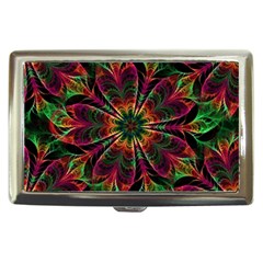 Multicolored Flower Mandala Wallpaper Kaleidoscope Pattern Cigarette Money Case by 99art