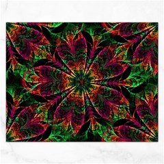 Multicolored Flower Mandala Wallpaper Kaleidoscope Pattern Rectangular Jigsaw Puzzl by 99art