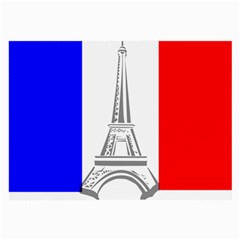 Eiffel-tower-france-flag-tower- Large Glasses Cloth by 99art